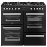 Belling Cookcentre 100cm 7 Burner Gas Hob Double Oven Dual Fuel Range Cooker