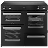 Belling Cookcentre 100cm 5 Zone Induction Hob Double Oven Electric Range Cooker