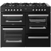 Belling Cookcentre 110cm 7 Burner Gas Hob Double Oven Dual Fuel Range Cooker