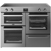 Belling Cookcentre 110cm 5 Zone Induction Hob Double Oven Electric Range Cooker