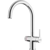 Franke Maris Water Hub 3-in-1 Mechanical Control J-Spout Chrome Hot Water Tap