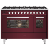 ILVE Torino 120cm 8 Burner Gas Hob Double Oven Dual Fuel Range Cooker