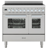 ILVE Torino 90cm 5 Zone Induction Hob Double Oven All Electric Range Cooker