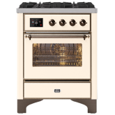 ILVE Majestic Milano 70cm 4 Burner Gas Hob Single Oven Dual Fuel Range Cooker