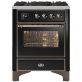 ILVE Majestic Milano 70cm 4 Burner Gas Hob Single Oven Dual Fuel Range Cooker
