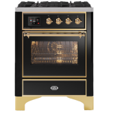 ILVE Majestic Milano 70cm 4 Burner Gas Hob Single Oven Dual Fuel Range Cooker
