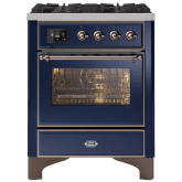 ILVE Majestic Milano 70cm 4 Burner Gas Hob Single Oven Dual Fuel Range Cooker