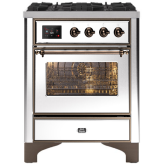 ILVE Majestic Milano 70cm 4 Burner Gas Hob Single Oven Dual Fuel Range Cooker