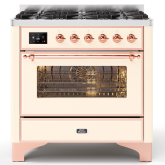 ILVE Majestic Milano 90cm 6 Burner Gas Hob Single Oven Dual Fuel Range Cooker