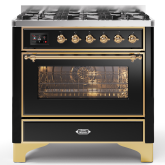 ILVE Majestic Milano 90cm 6 Burner Gas Hob Single Oven Dual Fuel Range Cooker