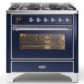 ILVE Majestic Milano 90cm 6 Burner Gas Hob Single Oven Dual Fuel Range Cooker