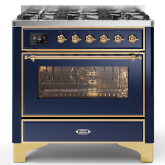 ILVE Majestic Milano 90cm 6 Burner Gas Hob Single Oven Dual Fuel Range Cooker