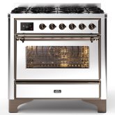 ILVE Majestic Milano 90cm 6 Burner Gas Hob Single Oven Dual Fuel Range Cooker