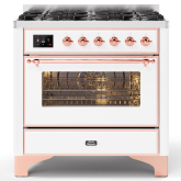 ILVE Majestic Milano 90cm 6 Burner Gas Hob Single Oven Dual Fuel Range Cooker