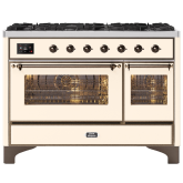 ILVE Majestic Milano 120cm 7 Burner Gas Hob Double Oven Dual Fuel Range Cooker
