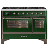 ILVE Majestic Milano 120cm 7 Burner Gas Hob Double Oven Dual Fuel Range Cooker