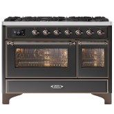 ILVE Majestic Milano 120cm 7 Burner Gas Hob Double Oven Dual Fuel Range Cooker