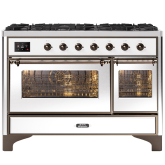 ILVE Majestic Milano 120cm 7 Burner Gas Hob Double Oven Dual Fuel Range Cooker