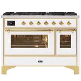 ILVE Majestic Milano 120cm 7 Burner Gas Hob Double Oven Dual Fuel Range Cooker