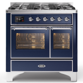 ILVE Majestic Milano 100cm 6 Burner Gas Hob Double Oven Dual Fuel Range Cooker