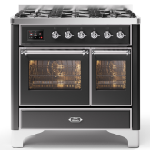 ILVE Majestic Milano 100cm 6 Burner Gas Hob Double Oven Dual Fuel Range Cooker