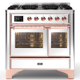 ILVE Majestic Milano 100cm 6 Burner Gas Hob Double Oven Dual Fuel Range Cooker