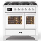 ILVE Majestic Milano 100cm 6 Burner Gas Hob Double Oven Dual Fuel Range Cooker