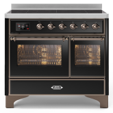 ILVE Majestic Milano 100cm 6 Zone Induction Hob Twin Oven Electric Range Cooker