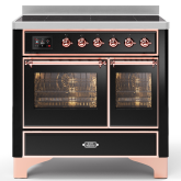ILVE Majestic Milano 100cm 6 Zone Induction Hob Twin Oven Electric Range Cooker