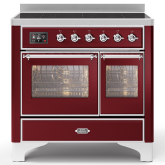 ILVE Majestic Milano 100cm 6 Zone Induction Hob Twin Oven Electric Range Cooker