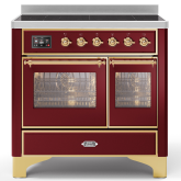 ILVE Majestic Milano 100cm 6 Zone Induction Hob Twin Oven Electric Range Cooker