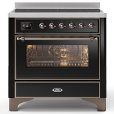 ILVE Majestic Milano 90cm 6 Zone Induction Hob Single Oven Electric Range Cooker
