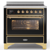 ILVE Majestic Milano 90cm 6 Zone Induction Hob Single Oven Electric Range Cooker