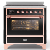 ILVE Majestic Milano 90cm 6 Zone Induction Hob Single Oven Electric Range Cooker