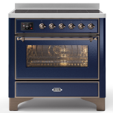 ILVE Majestic Milano 90cm 6 Zone Induction Hob Single Oven Electric Range Cooker