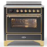 ILVE Majestic Milano 90cm 6 Zone Induction Hob Single Oven Electric Range Cooker