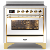 ILVE Majestic Milano 90cm 6 Zone Induction Hob Single Oven Electric Range Cooker