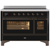 ILVE Majestic Milano 120cm 7 Zone Induction Hob Twin Oven Electric Range Cooker