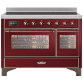 ILVE Majestic Milano 120cm 7 Zone Induction Hob Twin Oven Electric Range Cooker