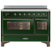 ILVE Majestic Milano 120cm 7 Zone Induction Hob Twin Oven Electric Range Cooker
