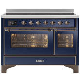 ILVE Majestic Milano 120cm 7 Zone Induction Hob Twin Oven Electric Range Cooker