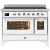 ILVE Majestic Milano 120cm 7 Zone Induction Hob Twin Oven Electric Range Cooker