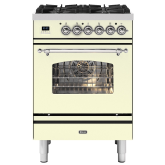 ILVE Milano 60cm 4 Burner Gas Hob Single Oven Dual Fuel Mini Range Cooker