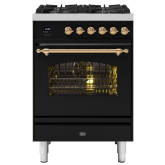 ILVE Milano 60cm 4 Burner Gas Hob Single Oven Dual Fuel Mini Range Cooker
