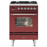 ILVE Milano 60cm 4 Burner Gas Hob Single Oven Dual Fuel Mini Range Cooker