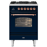 ILVE Milano 60cm 4 Burner Gas Hob Single Oven Dual Fuel Mini Range Cooker