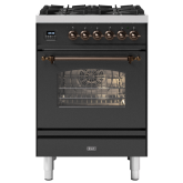 ILVE Milano 60cm 4 Burner Gas Hob Single Oven Dual Fuel Mini Range Cooker