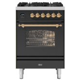 ILVE Milano 60cm 4 Burner Gas Hob Single Oven Dual Fuel Mini Range Cooker