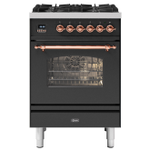 ILVE Milano 60cm 4 Burner Gas Hob Single Oven Dual Fuel Mini Range Cooker