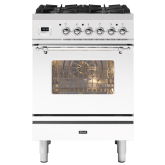 ILVE Milano 60cm 4 Burner Gas Hob Single Oven Dual Fuel Mini Range Cooker